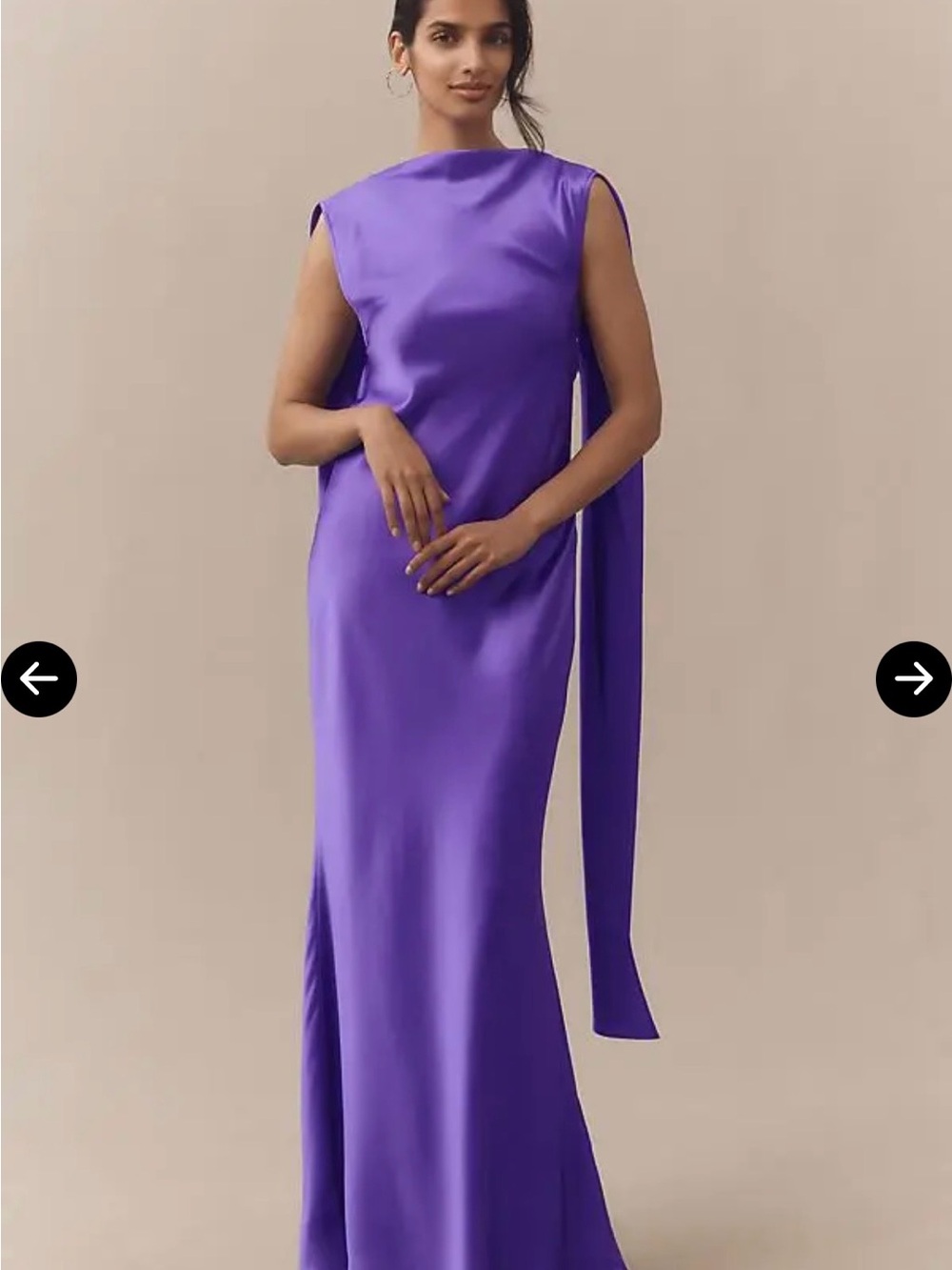 ACLER - Fleeden Draped Low-Back Satin Maxi Dress